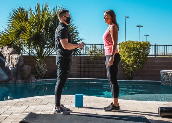 Personal Trainer Answering Questions