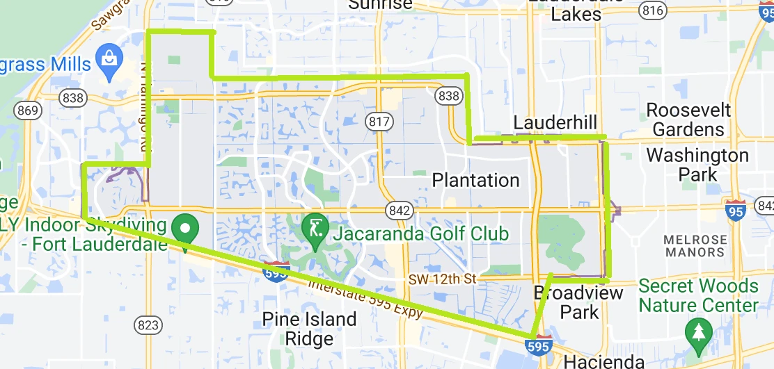 Plantation FL Service Area