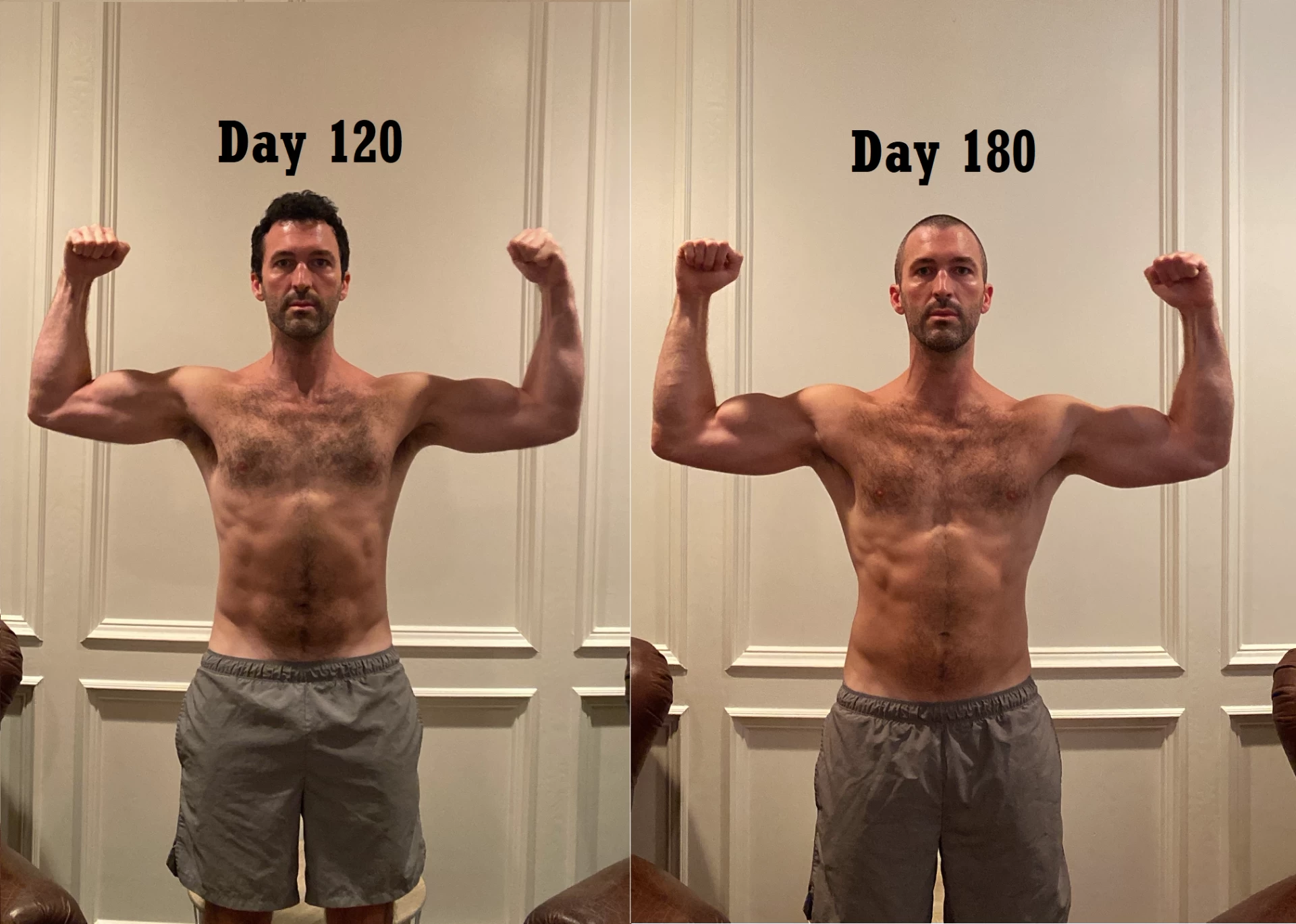 Progress Pictures - Days 120 and 180